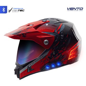  Casco de motocicleta Bluetooth, color negro (pequeño) :  Automotriz