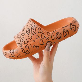 naranja Zapatillas de playa para mujer Graffiti Soft Home 