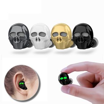 Nuevo Audífono Bluetooth Esqueleto Con Micrófono Eliminación 