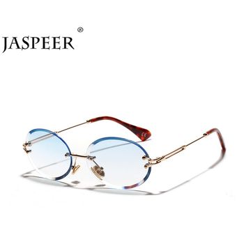 Marca demujer Japeer ovalado gafas de sol sin marco Sra 
