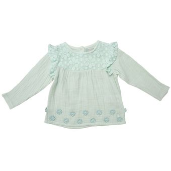 Polera Rustica Bambula Aplicaciones Flo Aqua  Pillin 