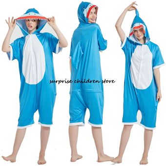 Pijama de verano de tiburón para niño cerdo mono con capucha Animal Licorne-DD08 Unisex traje de Panda 