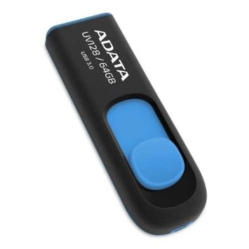 MEMORIA FLASH 64 GB USB 3.0 UV128 ADATA NEGRO/AZUL