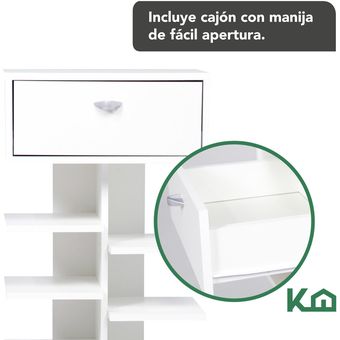 Mueble zapatero con puerta y cuatro estantes DS433H307 - Dstilo