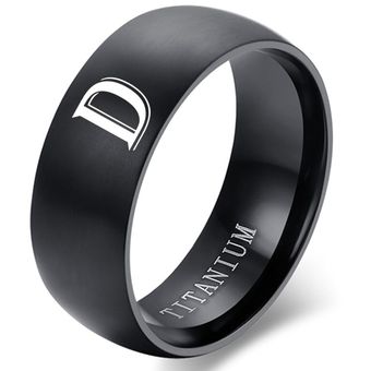 Anillo De Hombre Inicial Personalizado Tallado Blanco A A Z 