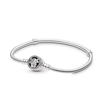 925 Pulsera De Encanto De Plata Esterlina Mujer De Corazón 