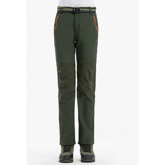 Pantalones impermeables cálidos para hombre y muj #women army green 
