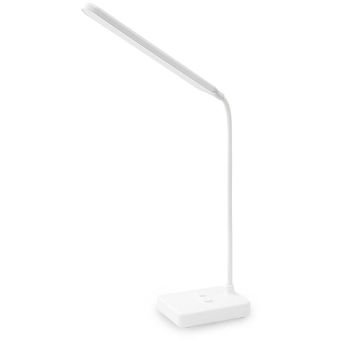 Lámpara de escritorio con soporte LED  moderna mesa de lectura de oficina  Interruptor táctil para luz flexible  USB  enchufe de trabajo  atenuador  lámparas de mesa Led para dormitorio 