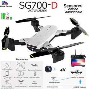 Drone Sg700d Camara 4k Optico Wifi Sígueme Plegable Ver 2020