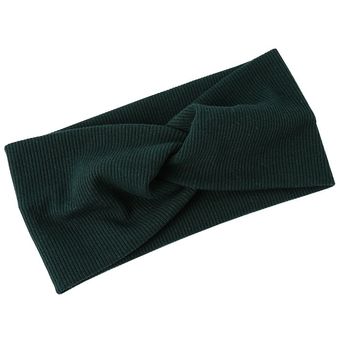 Bandana caliente de invierno turbante de Color sólido para las orejas accesorios para el cabello para mujer Diadema de punto trenzada cruzada suave para mujer 