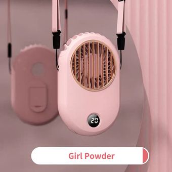 Pantalla Digital Colgante Cuello ventilador USB que cuelga del cuello mini portátil silencioso ventilador 