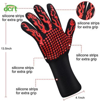 Guantes de protección para horno de cocina,guantes de Barbacoa resistentes al calor extremo para cocinar,5 estilos,500-800 grados centígrados,herramientas para hornear 