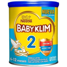 Leche de fórmula en polvo Nestlé Baby Klim 2 en lata de 800g - 6  a 12 meses
