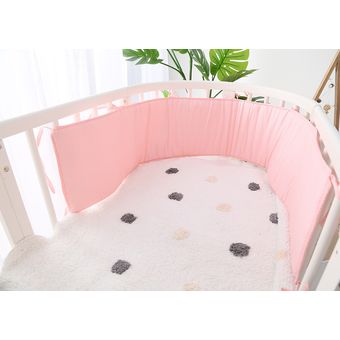 Parachoques de cama de algodón suave para cuna de bebé decoración desmontable para habitación de bebé Protector de cuna infantil 1 unidad de 180cm cerca de parachoques para recién nacidos 