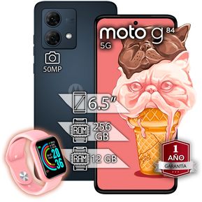 Celular Motorola Moto G84 5G 256GB 12GB - Azul 12MG + SmartWatch