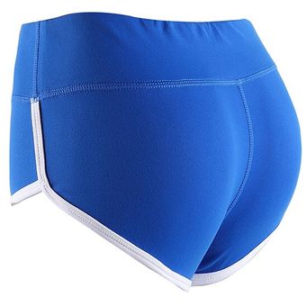 pantalones cortos deportivos para mujer,Sexy,a rayas,para gimnasio,yoga #Blue 