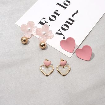 Conjunto De Pendientes Kxr Combinación De Adornos De Coreano Conjunto De Pendientes Kxr Combinación De Adornos De Coreano