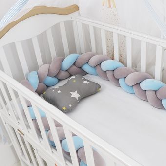 juego de cama de bebé mezcla de algodón de seguridad parachoques para cama de bebé Protector de cama de 1,5 m para bebé almohadillas para parachoques de cuna 