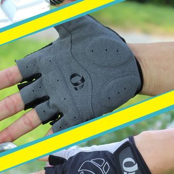 1 par gel mitad dedo ciclismo guantes antideslizante anti-sudor guantes de bicicleta 