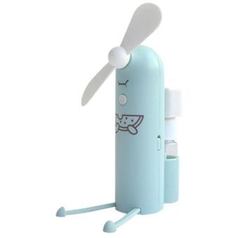 Soporte de teléfono móvil con ventilador Spray Agua Aerosol Aventamiento USB Carga Pequeño Ventilador Verde 