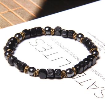 Vintage Elastic Jewelry Male Pulsera Meditation Fangmu Rojo 