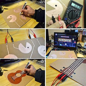 Bricolaje tinta conductora pluma circuito electrónico dibujo niños estudiantes educación 