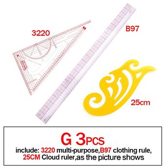 regla de acolchado multifuncional regla de Costura para Sastre regla de patrón de diseñador Reglas para dibujo DIY accesorios de Costura DIY WOT 