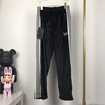 agujas pantalones Rocky pantalones Hip Hop 1:1 alta calidad bordado pantalones para correr en pista Japón agujas Pantalones #9 