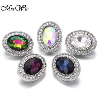 6 Piezaslote De Joyas De Snap Color Mixto Diamante Cristal 6 Piezaslote De Joyas De Snap Color Mixto Diamante Cristal