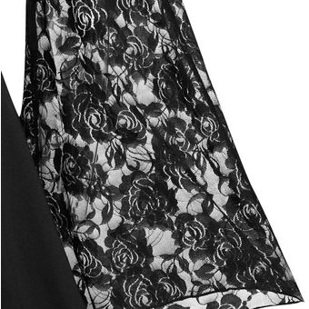 #Black Vestido gótico de talla grande para mujer,de retazos Vintage Encaje,con tiras finas,estilo gótico 