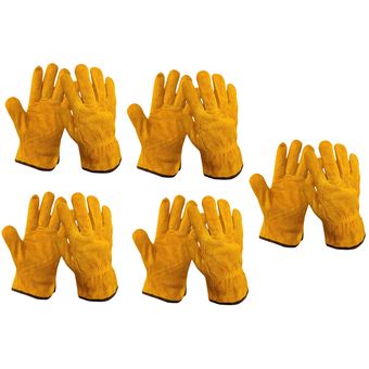 5 pares de guantes de jardinería para corte de madera  construcción 