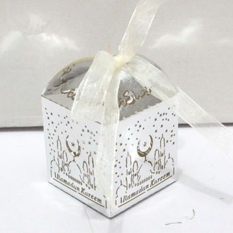 10 Uds Eid Mubarak Favor caja de caramelos de Ramadán Kareem Cajas d 