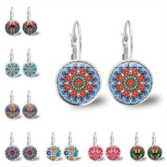 Pendientes De Patrón De Arte Popular Polaco Joyas Elementos Pendientes De Patrón De Arte Popular Polaco Joyas Elementos