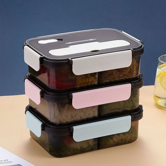 1pc box lunch Viajes Cocina trabajo de un estudiante del bocado Cajas 1500ml 3 color opcional 