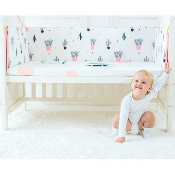cojín Protector para cuna parachoques grueso decoración para habitación de recién nacidos cuna de una pieza almohadas Cama de bebé con diseño de dibujos animados 