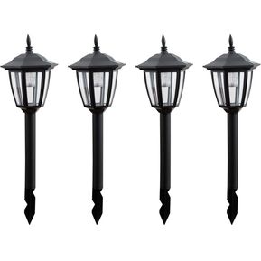 Pack Estaca Just Home Collection Solar Led Pagoda x 4 - Gris oscuro