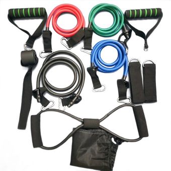 11 PCS  Set Multifuncional Rally Pull Rope Muscle Training Resistencia Bandas de resistencia 