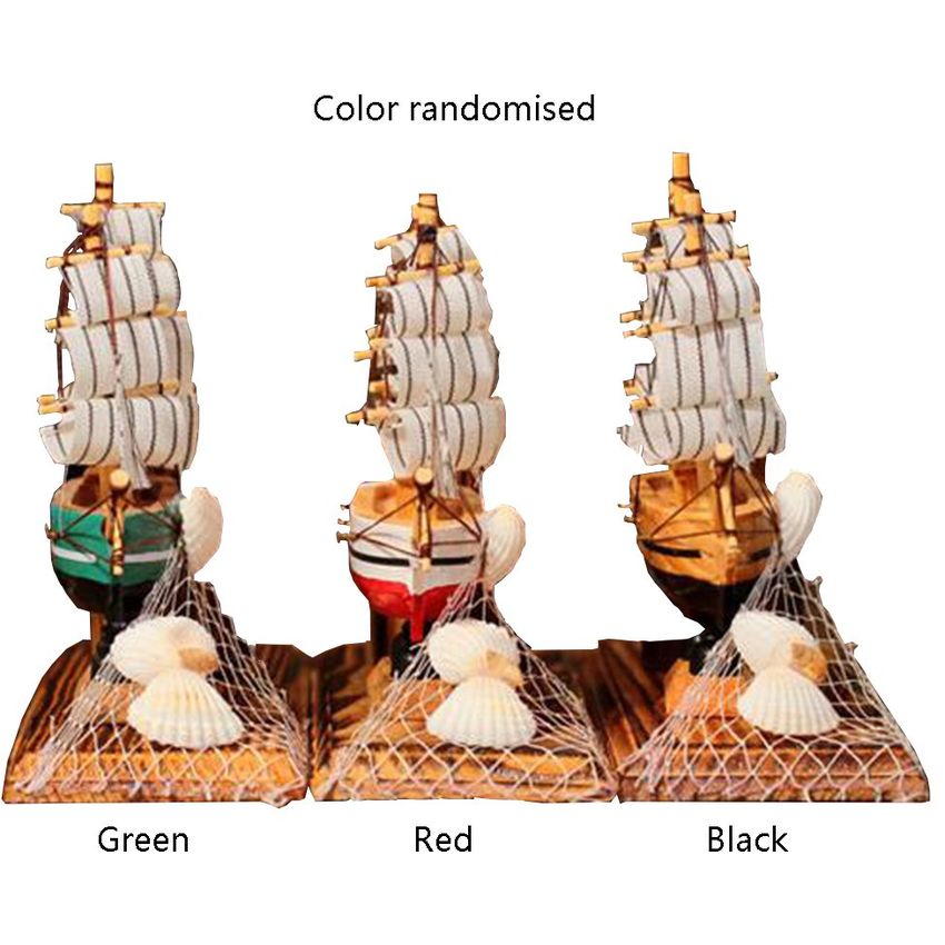Tenedor de la pluma de la tela de la pluma de la tela del soporte del bolígrafo del barco del mediterráneo de madera adornos artesanales