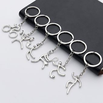 Logotipo de deportes Llavero Cadena de llaves Correr Levantamiento de pesas Baloncesto Baloncesto Llavero Cadena Anillo Anillo Accesorios Accesorios 