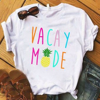 Ropa de frutas Piña camiseta de moda para Mujer camiseta gráfica camisetas Kawaii para Mujer r HON 