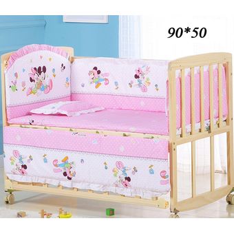ZT19 para decoración de habitación 100% algodón Protector de cama con diseño de dibujos animados Juego de 5 unidsset de ropa de cama para bebé 