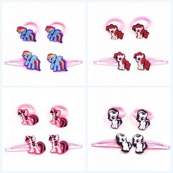 4 Adorables Brazaletes De Unicornio Y Horquilla Para Niñas, 