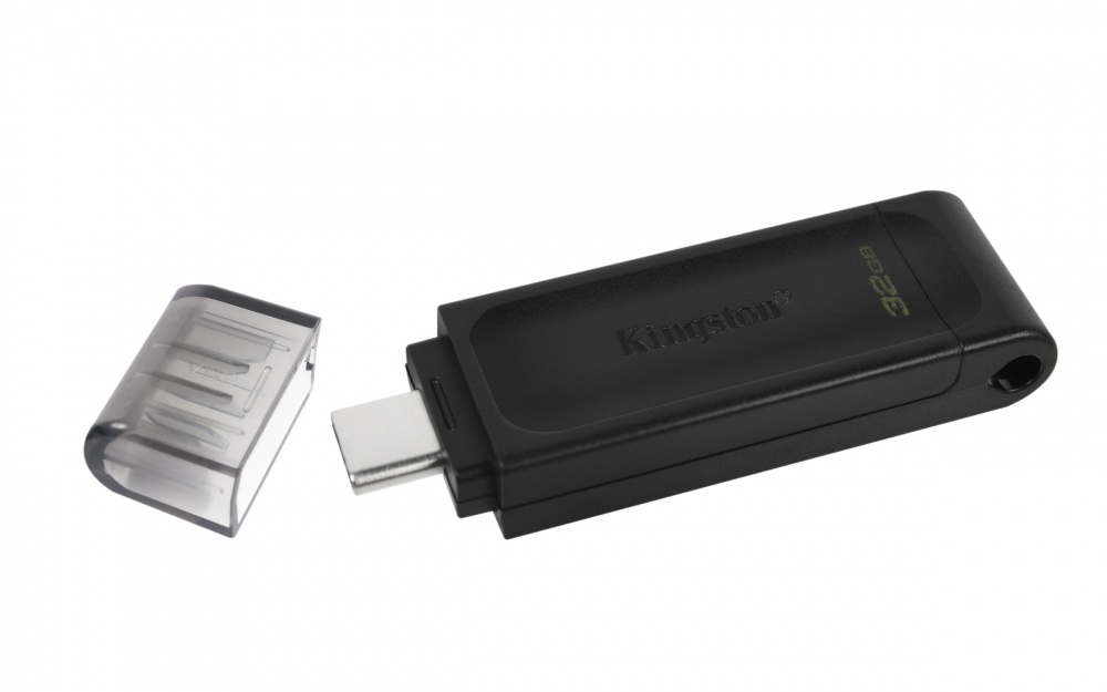 MEMORIA KINGSTON 32GB USB-C 3.2 GEN 1 DATATRAVELER 70 NEGRO
