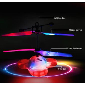 Flying Hovering UFO LED Kids Toys Sensor infrarrojo Flying Saucer Hand Induced 