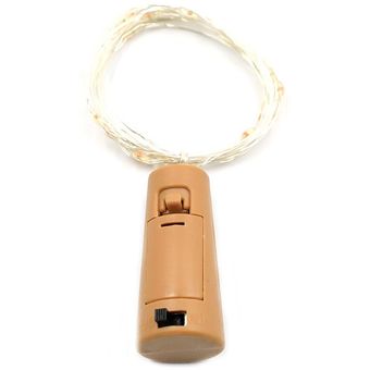 Solar corcho de la botella del tapón del vino del alambre de cobre cadena luces LED para el partido de vacaciones 