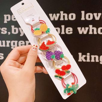 regalo 1 Juego de cintas elásticas de goma con dibujos de princesas Kawaii para niñas accesorios para el pelo diademas 