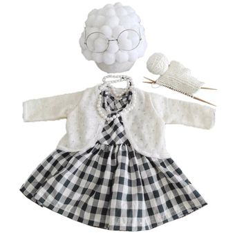 Accesorios de fotografía para bebés niños y niñas pequeños ropa de Cosplay disfraz de abuela trajes de sesión de fotos para recién nacidos 