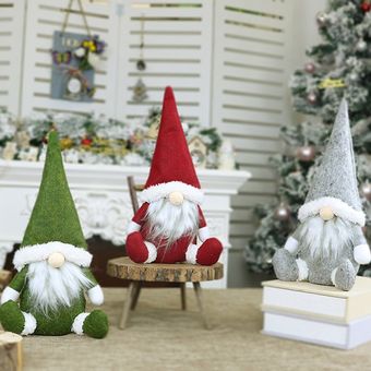 Muñecas de Navidad adornos adornos decoraciones de ventanas sin corriente muñecas mayores 