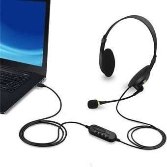 Auriculares de telefonía por auriculares USB de computadora auriculares con micrófono Cancelación de ruido Auriculares de negocios con cable para PC para computadora portátil 