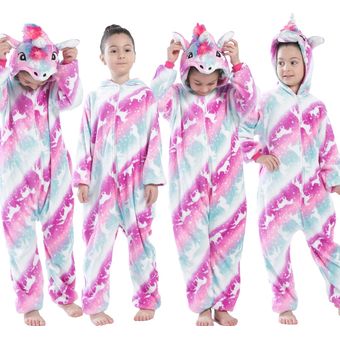 disfraz de Animal de dibujos animados-LA40 Cosplay de pescado ropa de noche mono pelele Pijama de unicornio con capucha para niñas 